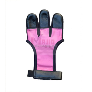 Archer Gants Sport Accessoire De Tir En Plein Air 3 Doigts Tir À L'arc Gants De Tir En Cuir Pour Tir À L'arc - Product Image 2