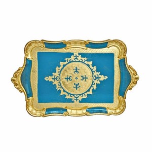 Plateaux et plats de service artisanaux en teck traditionnel avec un design géométrique |   Vente en gros personnalisée OEM |   Aqudus Saleem Inde - Product Image 1