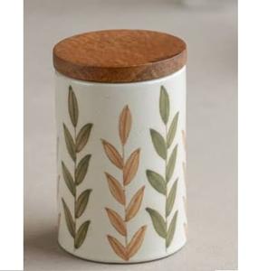 Tarro de metal para dulces con tapa de madera, tamaño personalizado, hecho a mano, de diseño, al por mayor, dispensador de frutos secos, decorativo para mesa, elegante tarro de metal para frutos secos - Product Image 1