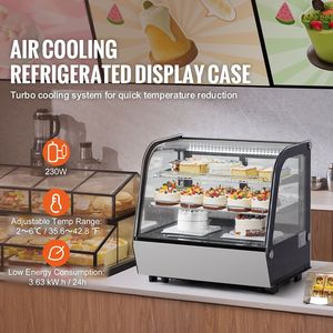 Frigorifero Espositore Commerciale da Banco per Pasticceria 4.2 Cu.Ft./115L a 2 Livelli con Illuminazione LED - Congelatori e Frigoriferi - Product Image 2