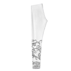 Leggings de Yoga Blancos de Cintura Alta, Pantalones Deportivos Estampados, Ropa Deportiva de Longitud Completa para Mujer - Product Image 2