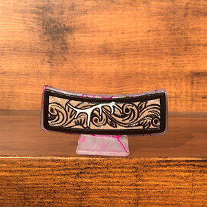 กิ๊บหนีบผมหนังวัวสำหรับผู้หญิงทำด้วยมือสไตล์ตะวันตกมาใหม่ - Product Image 3