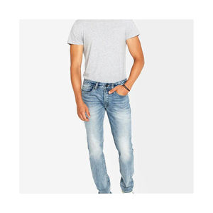Jeans de Mezclilla de Pierna Recta Clásicos de Diseño de Lujo para Hombre, Jeans Rectos para Jóvenes, Logotipo Personalizado, Fabricantes OEM - Product Image 4