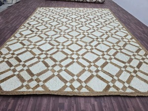 Tapis et moquette en jute naturelle pour la décoration de votre bureau à domicile et de votre hall d'hôtel, disponibles en taille et design personnalisés - Product Image 5