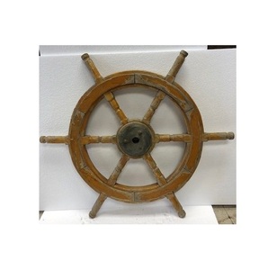 Wooden <b>Ship</b> <b>Wheel</b> Coastal Helm Wall Accent Crafted to Showcase Maritime Heritage with Elegant Ocean Inspired Home Decoration - Product Image 3