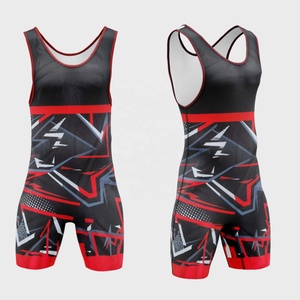Traje de Lucha Libre Personalizable OEM de Secado Rápido, Elástico, sin Mangas, para Artes Marciales, de una Pieza, para Adultos - Product Image 3