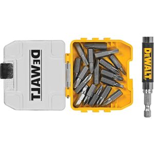 Set di guide magnetiche compatte da 18 pezzi, giallo, DWAF2058CS, kit di cacciaviti - Product Image 1