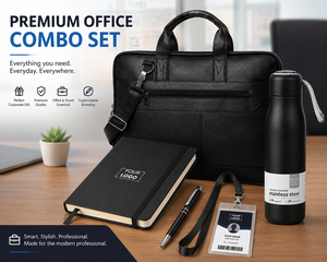 Set de Regalo Premium y Duradero para Oficina: Bolsa para Portátil, Cuaderno A5, Bolígrafo, Porta Tarjetas de Identificación, Taza Térmica con Impresión de Logotipo Personalizado para Empresas - Product Image 4