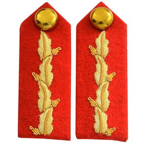 Arabic Emirates Gorgets Neck Shoulders Golden Braid Detail Senior Water Rectangle Rhinestone Decoration Embroidered Pin <b>Badge</b> - Product Image 3