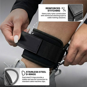 Sangles de cheville personnalisées avec logo pour hommes et femmes, entraînement de powerlifting, musculation, universelles, ergonomiques, design tactique, utilisables toute saison. - Product Image 5