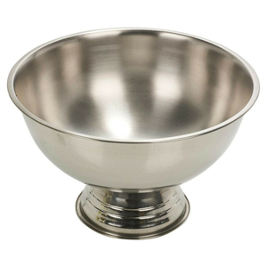 Cubo enfriador de champán vintage de aluminio plateado con base y asas, cubo de hielo metálico para vino, tina para bebidas para fiestas - Product Image 4