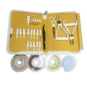 Kit de Extensiones de Cabello de Alta Demanda con Micro Anillos Recubiertos de Titanio, Alicates y Clips para Uso en Salón - Product Image 4