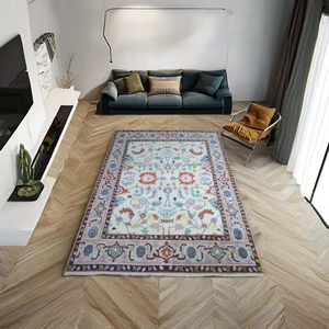 Alfombra Oushak anudada a mano de primera calidad Lana colorida ME _ HKCO1 - Product Image 1