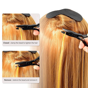 Pince à extensions capillaires professionnelle de haute qualité en acier inoxydable chirurgical argenté, personnalisable, pour usage commercial - Product Image 5