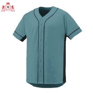 Conjunto de Uniforme de Béisbol para Hombre en Color Verde Azulado con Ribete Negro y Pantalones Blancos, Material de Poliéster Transpirable para Adultos - Product Image 2
