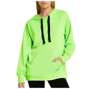 Sweat-shirt à capuche pour femme, respirant, en spandex/coton, manches longues, design pull-over, impression de logo personnalisée, sweat-shirt à capuche pour femme - Product Image 1