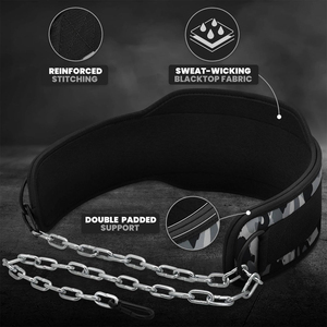 Professional Dip <b>Belt</b> for Weightlifting with Steel Chain Customizable Workout Accessory for Pull Ups Dips and Strength Training - Product Image 6