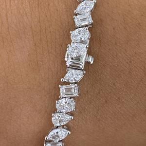 Elegant Diamond Tennis <b>Bracelet</b> 14K White Gold 5.1CT E VVS2 Lab Diamond IGI Certified Minimalist Fine Jewelry Gift Her - Product Image 5