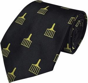 Corbata de seda masónica al por mayor con compás cuadrado y gema, corbata masónica de seda para artesanos masónicos - Product Image 5