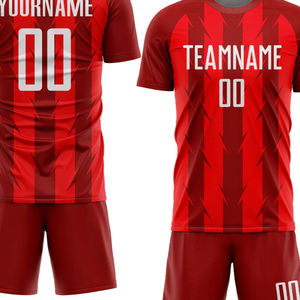 Conjunto de camiseta de fútbol BAND BROTHERS Arrow Stripe, camiseta de entrenamiento de manga corta transpirable de secado rápido, pantalones cortos para hombres y jóvenes de poliéster - Product Image 4