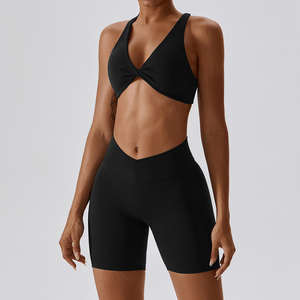 Ensemble Legging et Haut de Yoga Extensible Personnalisé, Taille en V, Effet Ventre Plat, Vente Directe Usine - Product Image 5