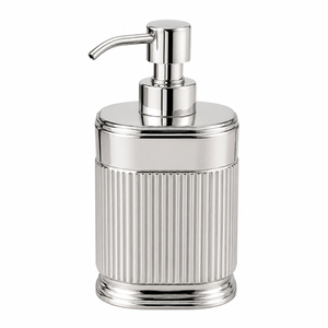 Hammered Stainless Steel Soap <b>Dispenser</b> Rustproof Metal Liquid Hand Wash Pump Bottle Textured Silver Lotion Container For Hotels - Product Image 5