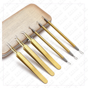 Premium 6 Piece Stainless Steel Acne Blackhead Extractor Kit with Custom Label Professional Pore Cleaner <b>Tools</b> - Product Image 5