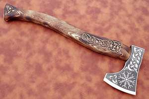 ขวานโทมาฮอว์กเหล็กกล้าคาร์บอนสูงทำมือ ด้ามไม้โรสวูด ปลอกหนัง น้ำหนัก 1.5 กก. อเนกประสงค์ สำหรับตั้งแคมป์และกิจกรรมกลางแจ้ง - Product Image 2