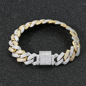 Indian Manufacture <b>Iced</b> <b>Out</b> Hip Hop Moissanite Diamond Cuban <b>Chain</b> Necklace Custom Jewelry for Men Available for Export Price - Product Image 6