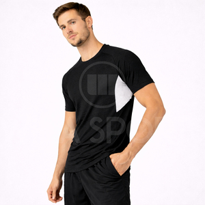 เสื้อยืดออกกำลังกายผู้ชายแบบ OEM สั่งทำได้ ผ้าฝ้ายผสมไม้ไผ่ น้ำหนักเบา แห้งเร็ว สำหรับฟิตเนส ยิม ฝึกซ้อม ออกกำลังกาย  รับผลิตแบรนด์ส่วนตัว - Product Image 2