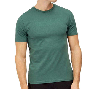 Camiseta de algodón para hombre, corte holgado, con estampado frontal, verde, manga corta, cuello redondo, transpirable, ecológica, de secado rápido, informal, de punto jersey. - Product Image 4