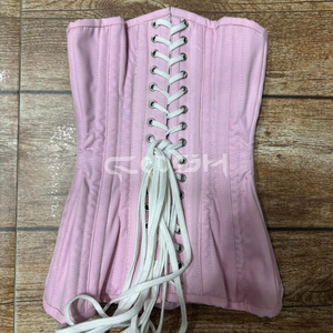 Ceinture Corset Rose Pâle Respirante 100% Coton pour Femme, Serre-Taille Sous Poitrine, Corsets de Fitness – Fabricant - Product Image 6