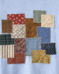 <b>Patchwork</b> Graphic T Shirt Women Casual Short Sleeve Crew Neck Cotton Summer Tee Vintage Fabric Print Streetwear <b>Top</b> Custom Logo - Product Image 6