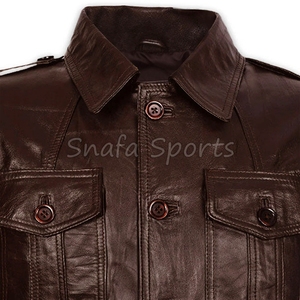 Chaqueta de cuero personalizada de alta calidad para hombre, venta al por mayor a bajo precio con la opción de personalizar tu propia chaqueta de cuero. - Product Image 3