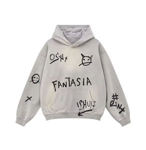 Sudaderas con capucha OEM personalizadas 100% algodón, tallas grandes para hombre, sudaderas con capucha extragrandes de alta calidad para hombre y mujer - Product Image 5