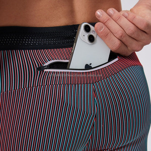 Shorts de sport pour homme, solides, haute élasticité, séchage rapide, pantalon de compression pour l'entraînement, marathon, taille mi-haute, fermeture à cordon - Product Image 4