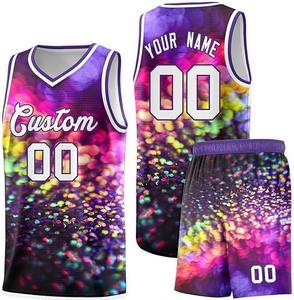 Ensemble d'uniformes de basket-ball personnalisés avec impression de nom et de numéro, tissu respirant pour clubs, écoles et ligues - Product Image 2