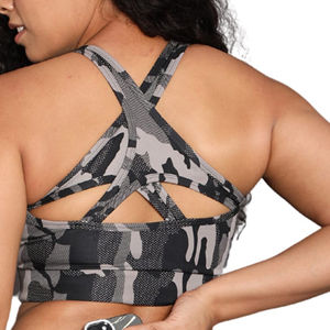 Sujetador Deportivo Corto de Alta Calidad con un Solo Tirante para Mujer, Sujetador Deportivo de Camuflaje para Gimnasio - Ropa Deportiva Transpirable de Secado Rápido para Yoga - Product Image 2