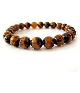 สร้อยข้อมือตาเสือ,อัญมณีกึ่งมีค่าแฮนด์เมดตาเสือสีน้ำตาล AA ธรรมชาติ - Product Image 4