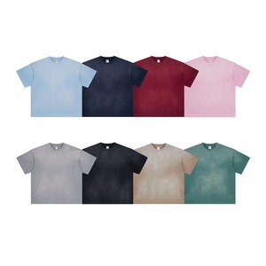 เสื้อยืดโอเวอร์ไซส์ผ้าคอตตอนหนานุ่ม ล้างสีแบบแอซิดวอช พิมพ์ลายกราฟิกตามสั่ง เสื้อยืดโอเวอร์ไซส์แบบซักแล้ว - Product Image 5