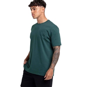 Camiseta de algodón 100% de alta calidad para hombre, Camiseta holgada estampada de corte regular con cuello redondo, logotipo personalizado disponible en camisetas de talla grande - Product Image 3