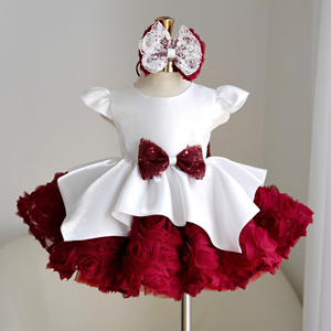 1 Nhung Nguyen Custom Girls 3D Rose Dress, Elegant <b>Kids</b> Princess Party Dress, OEM/ODM Manufacturer - Product Image 1