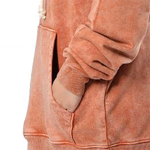 Survêtement Streetwear Unisexe Neuf Coupe Droite Délavé à l'Acide Léger Respirant Manches Longues 100% Coton à Capuche Zippé Vente en Gros - Product Image 6