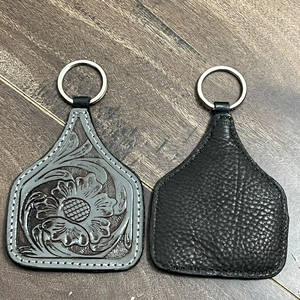 Llaveros de Cuero Vacuno Genuino Hechos a Mano con Diseño Floral Estilo Western 2026, Accesorio para Regalos Promocionales - Product Image 6