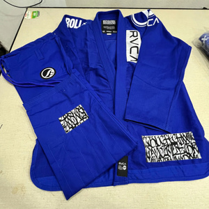 Lot RVCA Shoyorol bleu sur mesure # Kimono de Jiu-Jitsu Brésilien Bleu 105, Uniforme de Jiu-Jitsu Personnalisé Bleu 105 - Product Image 1