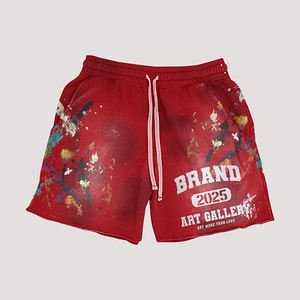 OEM 2026 Customized Summer 2-Piece <b>Set</b> With Screen Printed Logo Acid Wash Faded Shorts and Round Neck T-Shirt Trend <b>Set</b> - Product Image 5