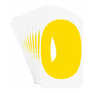 Lettres et chiffres gothiques jaunes durables Brady de 4 pouces à espacement automatique pour l'étiquetage industriel - Product Image 2