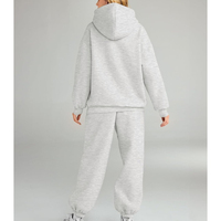 Ensemble de survêtement décontracté d'hiver pour femmes, grande taille, couleur unie, séchage rapide, respirant, coupe régulière, à capuche, léger, 100 % personnalisable