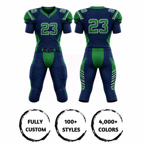 Camiseta de Fútbol Americano Personalizada para Hombre, Sublimada, Transpirable, de Poliéster, Cuello en V, Manga Corta, Uniforme de Equipo Ajustado - Product Image 1
