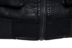 แจ็คเก็ตหนังแกะแท้คุณภาพสูง ปี 2026 ระบายอากาศได้ดี กระดุมติดแน่น ทรงเข้ารูป คอตั้ง พร้อมซิป - Product Image 4